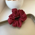 Elegant burgundy chiffon oversized scrunchie placed on a gold tray for hair styling - Small / Burgundy