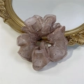 Chouchou élégant en tulle gris-rose Morandi avec des strass étincelants et pois - Violet Coréen