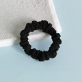 Chouchou en velours côtelé noir avec texture plissée pour un style élégant en hiver - Gris Sidéral