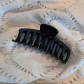 Elegante pinza per capelli nera opaca da 11cm per donna con robusto design a più denti - Stile Pinza Grande (10# Opaco)
