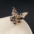 Elegant butterfly hair claw clip with a vintage tortoiseshell leopard pattern in beige and brown - 2# Khaki Leopard