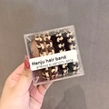 8-pack durable high-elasticity braided hair ties in neutral earth tones with square box - Dark Color Large Braid Style (3#)
