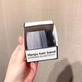 Lot d'élastiques à cheveux dégradés du gris au noir dans une boîte blanche à fenêtre - Style fin simple (4#Thin Style)