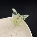 Elegant mint green semi-transparent butterfly hair claw clip with marble texture - 12# Tender Green