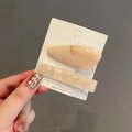 Lot de deux barrettes en acétate rose marbré et nacré aux formes géométriques - Marbre Blanc Crème (4#米白色)