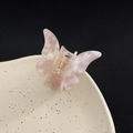 Elegant butterfly hair claw clip with pink and white marble pattern in acetate material - 13# Phantom Pink