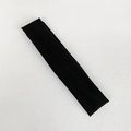 Solid black wide elastic sports headband for women made of premium knit fabric - Black (4#)