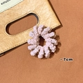 Élastique à cheveux spirale rose en peluche de 7cm de diamètre pour femme et fille - Rose Clair