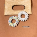 Lot de deux chouchous spirale en peluche, couleurs mélangées et blanc, diamètre 5,5 cm - Gâteau à la Crème
