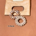 Lot d'élastiques à cheveux spirale en peluche kaki et coloré, diamètre 5,5cm pour femme - Sésame Arachide