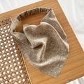 Vintage driehoekige haarsjaal met bloemen in latte bruin met elastische band - Latte Bloemen (4#)