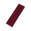 6cm wide wine red sports headband in elastic cotton blend for yoga and running - Burgundy