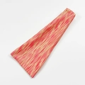Fascia elastica per capelli a righe rosse e beige per yoga e fitness con design antiscivolo - Arancione