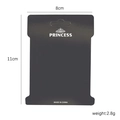 Elegant black jewelry display card with silver princess crown logo 8x11cm size - Black Princess (4)