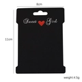Detailed view of Sweet Girl black display card for hair accessories with dimensions 8x11cm - Black SweetGirl (6)
