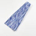 Blue and white striped elastic sports headband for yoga and fitness training - Sapphire Blue