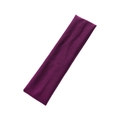 Deep purple 6cm wide solid color sports yoga headband with elastic knitted fabric - Fuschia