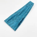 Blue elastic sports headband with textured ribbed design for yoga and fitness - Lake Blue