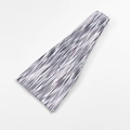 Elastic sports headband with black and white streamlined texture and purple accents - White