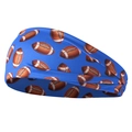 Fascia sportiva elastica blu brillante con motivi stampati di football americano - Blu Reale