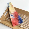 Bandeau de yoga élastique avec imprimé tie-dye rouge, jaune et bleu pour le sport - Style Tie-Dye Éclatant Entrelacé de Couleurs (11#)