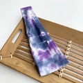 Bandeau de sport élastique tie-dye aux tons violets et bleus pour le fitness - Style Tie-Dye Artistique Nuage Violet Bleu (12#)
