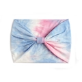 Fascia larga tie-dye con fiocco intrecciato rosa e azzurro per lo sport e lo yoga - Stile Fiocco Tie-Dye Rosa Blu (#9)
