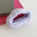 Pince à cheveux en peluche lavande avec fausse fourrure douce pour l'automne - Violet