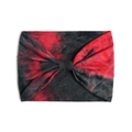 Fascia elastica larga per yoga con motivo tie-dye rosso e nero e design a fiocco - Stile Fiocco Tie-Dye Rosso Nero Grigio Scuro (#12)