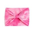 Fascia elastica per yoga rosa tie-dye da donna con design a fiocco largo - Stile Fiocco Tie-Dye Rosa Tinta Unita (#14)