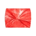 Fascia per capelli yoga larga tie-dye rossa e bianca con fiocco elastico donna - Stile Fiocco Tie-Dye Rosso Bianco (#24)
