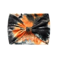 Fascia yoga tie-dye in arancione e nero con stile in tessuto elastico a nodo - Stile Fiocco Tie-Dye Arancione Nero Grigio Bianco (#25)