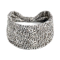 Bohemian leopard print wide elastic yoga headband with brown and black pattern - Classic Brown Black Leopard Style (#248)