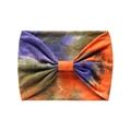 Fascia elastica per yoga tie-dye nei toni del viola e blu con dettaglio a nodo - Stile Fiocco Tie-Dye Viola Verde Arancione Blu (#27)