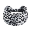 Bandeau de yoga élastique pour femme avec imprimé léopard chic en gris et noir - Style Léopard Noir Gris Blanc (#259)