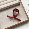Minimalistische tiefrote gedrehte Haarklammer Variante in 8cm Länge und 15g Gewicht - 9# Small Cross