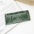 Fascia per capelli yoga verde scuro con motivo paisley bohémien in cotone morbido - Stile Paisley Verde Scuro (75#)