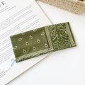 Fascia per capelli yoga verde oliva con stampa paisley in cotone elasticizzato boho - Stile Paisley Verde Oliva (74#)