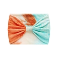 Fascia per yoga larga tie-dye elastica in tessuto fantasia arancione e celeste - Stile Fiocco Tie-Dye Arancione Celeste Bianco (#31)