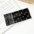 Fascia per capelli yoga nera con motivo paisley bianco in cotone elastico stile bohémien - Stile Paisley Nero (77#)