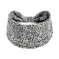 Bandeau de yoga bohème à imprimé léopard noir et blanc avec nœud torsadé élastique - Style Léopard Torsadé Noir Blanc (#249)