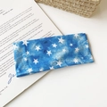 Blue and white tie-dye headband with star patterns and knot for yoga and fitness - Blue-White Tie-Dye Star Style (81#)