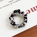 Chouchou en satin minimaliste avec motif vache noir et blanc pour coiffures élégantes - Imprimé Vache Noir Blanc (49#)