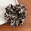 Leopard print satin scrunchie with a stylish retro brown and black animal pattern - Classic Brown Leopard (1#)