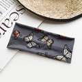 Bohemian elastic yoga headband with gray butterfly print and soft cotton texture - Grey Realistic Butterfly Style (6#)