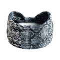Bandeau de yoga élastique avec imprimé peau de serpent gris et blanc chic - Style Peau de Serpent Gris Noir Blanc (#234)
