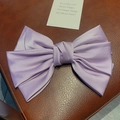 Grande pince à cheveux noeud en satin violet clair brillant pour cheveux épais - Violet