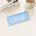 Light blue minimalist high-elastic sports headband with soft knit texture - Light Blue