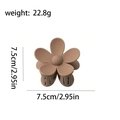 Mocha brown matte flower hair claw clip with five petals and secure teeth, 7.5cm size - Sunflower Style (B768) / Brown