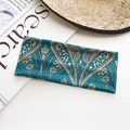 Teal bohemian paisley headband for yoga and sports made of soft elastic cotton - Teal Vintage Paisley Style (14#)